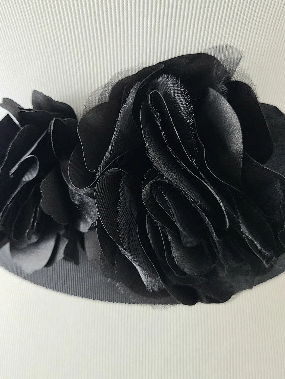 White House Black Market Floral Ribbon Wrap Belt